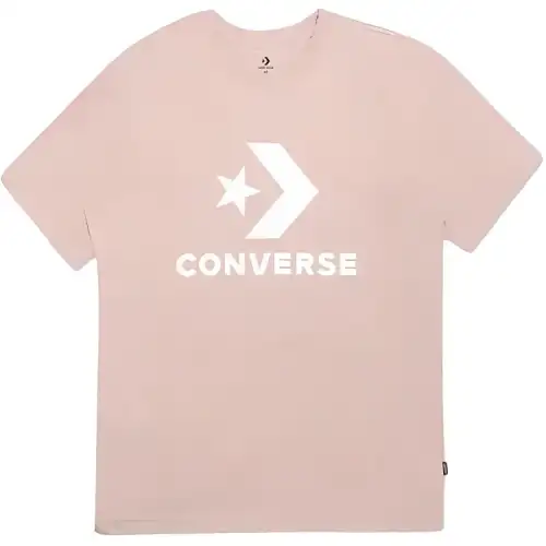 Converse T Shirts Unisex Pink Crew Neck Moderate Straight Fit