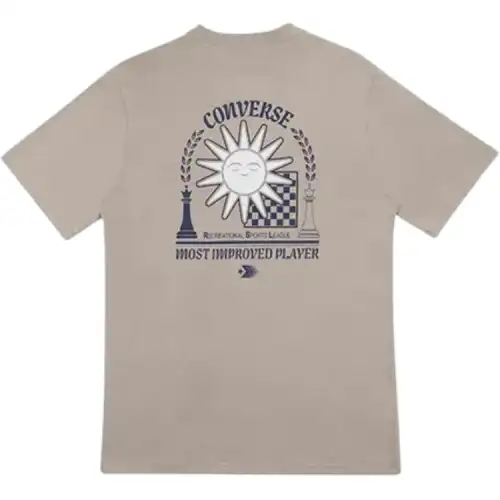 Converse League Graphic T Shirt Rosa T Shirt Men's Khaki