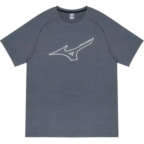 Mizuno T-Shirts Men's Black Crew Neck Thin Straight Fit