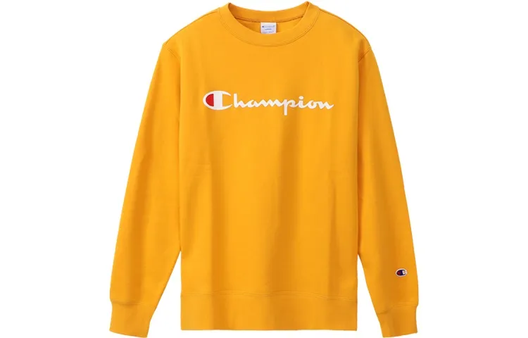 Champion Sweatshirt Japan Version Unisex Yellow