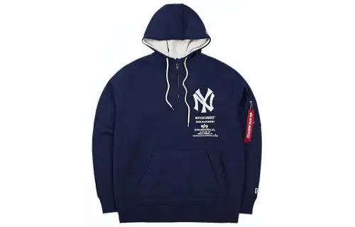 New Era X Alpha Industries Sweatshirts Unisex Navy Blue Hooded Moderate Other