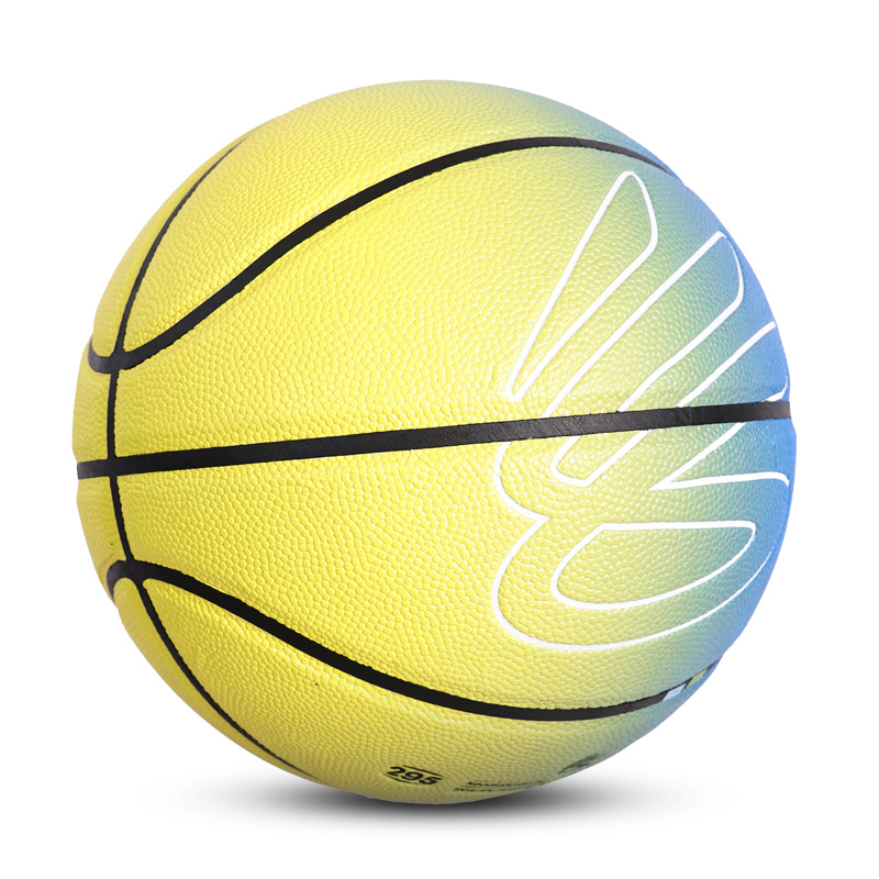 Under Armour CURRY Gradient Collection Pu Basketball Blue Yellow Gradient Collector’s Level Size 7 Ball Training Unisex