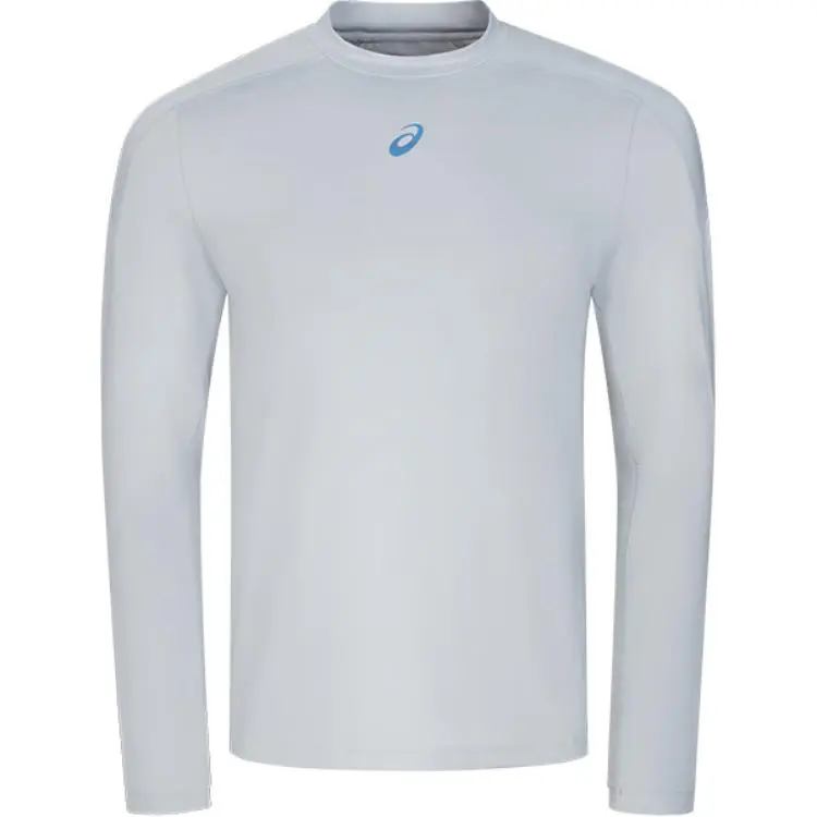 ASICS T-Shirts Men's Gray Crew Neck Moderate