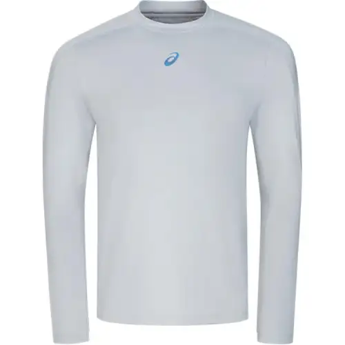 ASICS T Shirts Men's Gray Crew Neck Moderate
