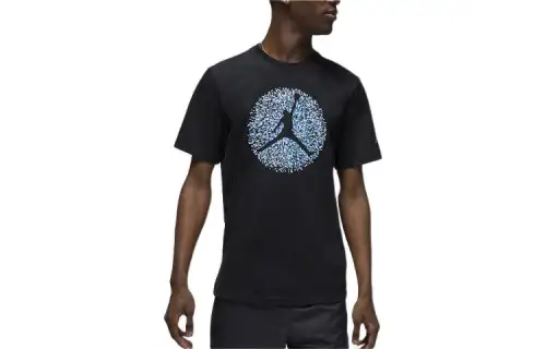 Jordan Flight Essentials T Shirts Men's Black Crew Neck Moderate Straight Fit