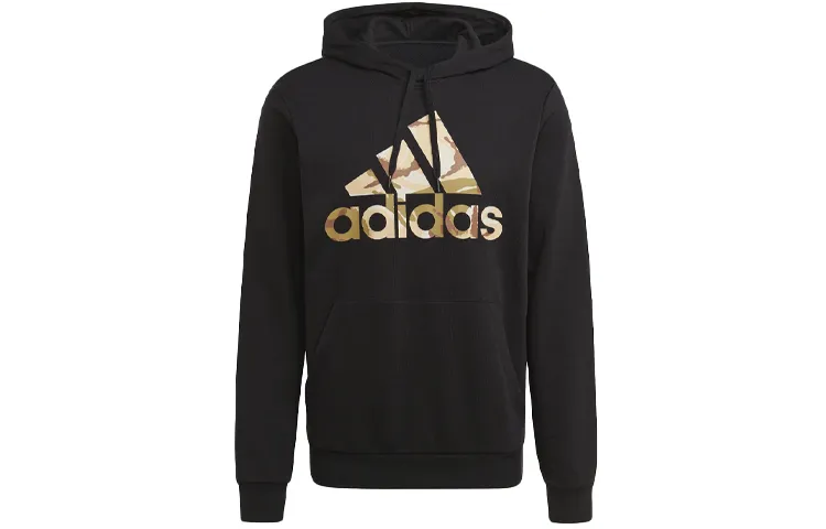 Adidas Sweatshirts Men's Black Hooded Moderate Regular