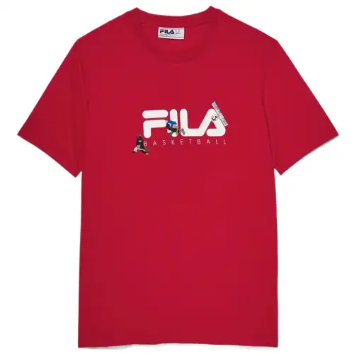 FILA T Shirts Men's Red Crew Neck Thin