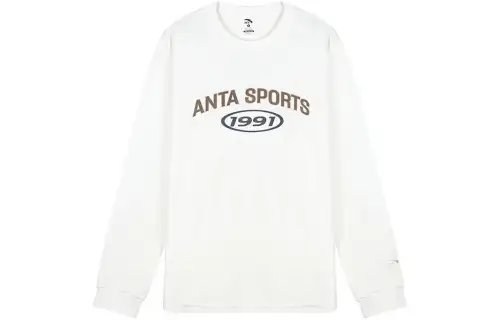 Anta Life Collection Sweatshirt Unisex Papyrus White