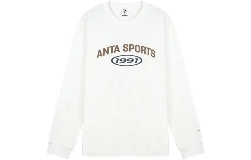 Anta Life Collection Sweatshirt Unisex Papyrus White