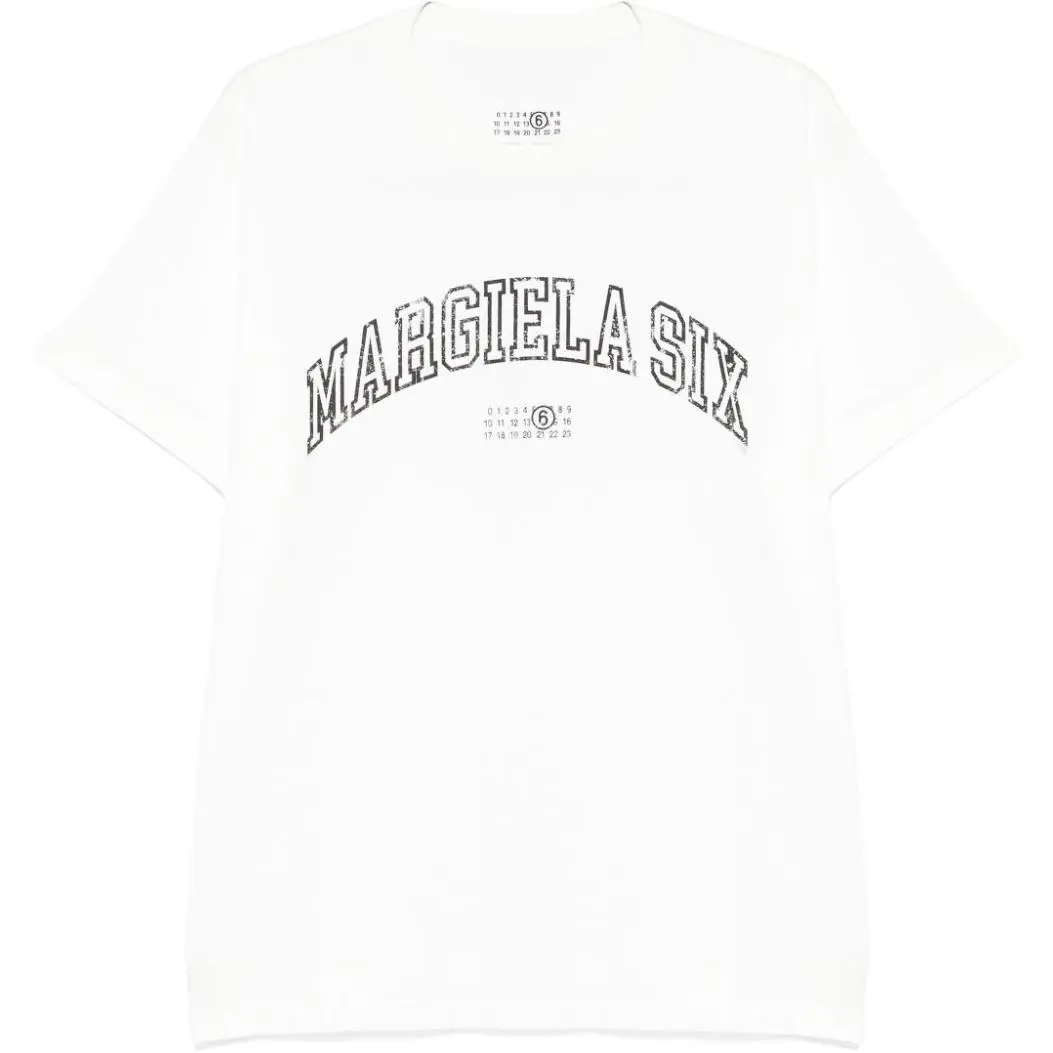 MM6 Maison Margiela Logo Printed Crewneck T Shirt