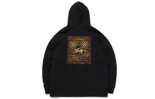 Li Ning X Disney Sweatshirts Men's Black Hooded Moderate Regular