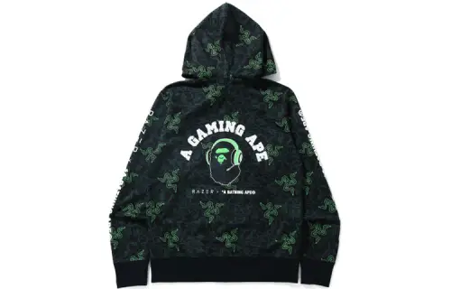Bape X Razer A BATHING APE Neon Camo Full Zip Hoodie