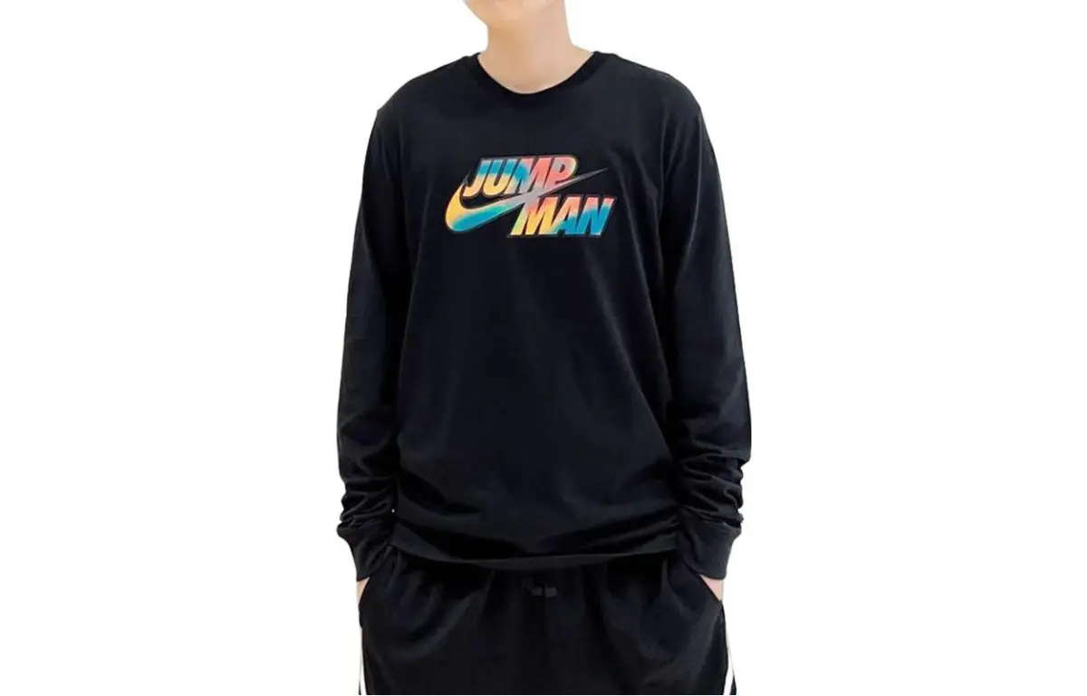 Nike Sweatshirts Unisex Black Crew Neck Moderate Regular