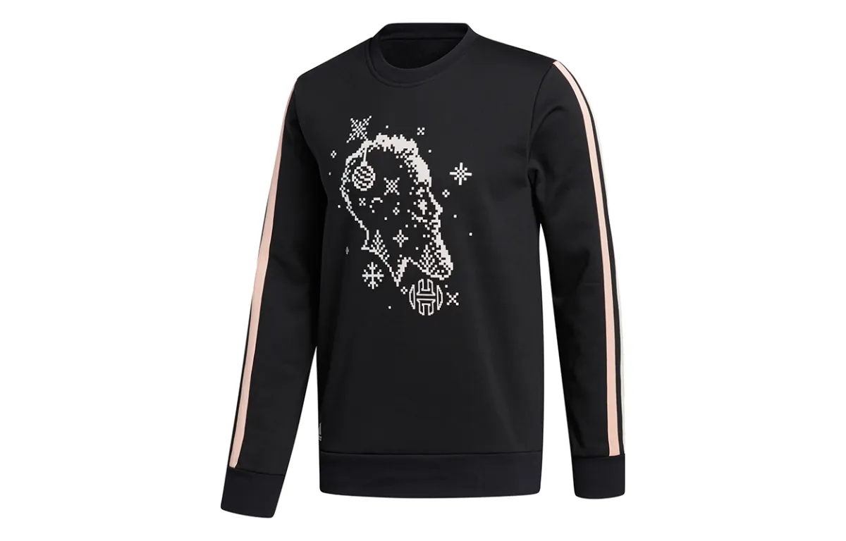Adidas Sweatshirts Men's Black Crew Neck Moderate Regular