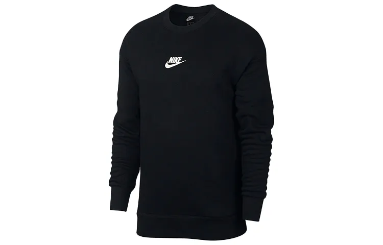 Nike Sweatshirts Men's Black Crew Neck Moderate Regular