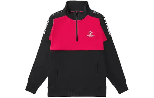 Vans Sweatshirts Men's Black Red Multicolor Stand Collar Moderate Regular