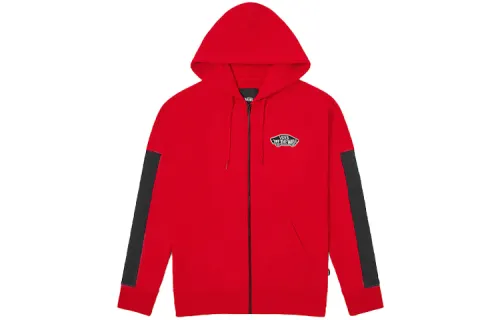 Vans Sweatshirts Men's Red Hooded Moderate Cardigan