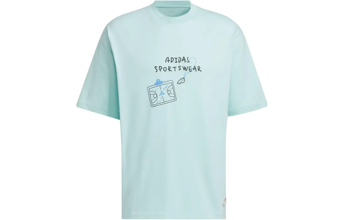 Adidas T Shirt Men's Light Cyan