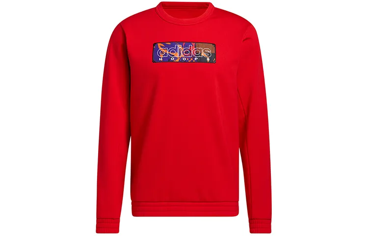 Adidas Sweatshirts Men's Light Scarlet Crew Neck Moderate Regular