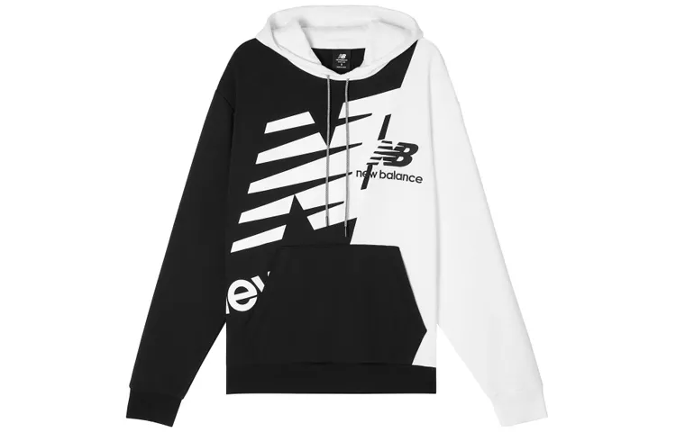 New Balance Sweatshirts Men's Black Hooded Moderate Regular