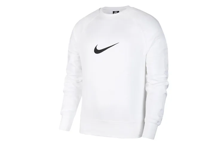 Nike Sweatshirts Men's White Crew Neck Moderate Regular