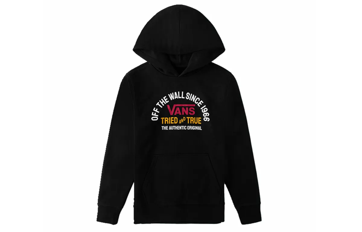 Vans Fleece Lined Classic Logo Casual Sports Cleanfit American Versatile Sweatshirt Unisex Black