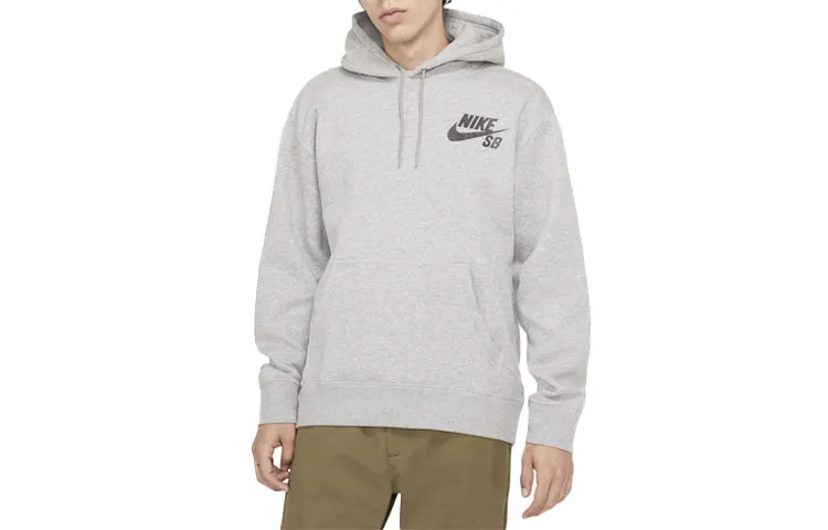 Nike Sweatshirts Men's Dark Heather Gray Hooded Moderate Straight Fit