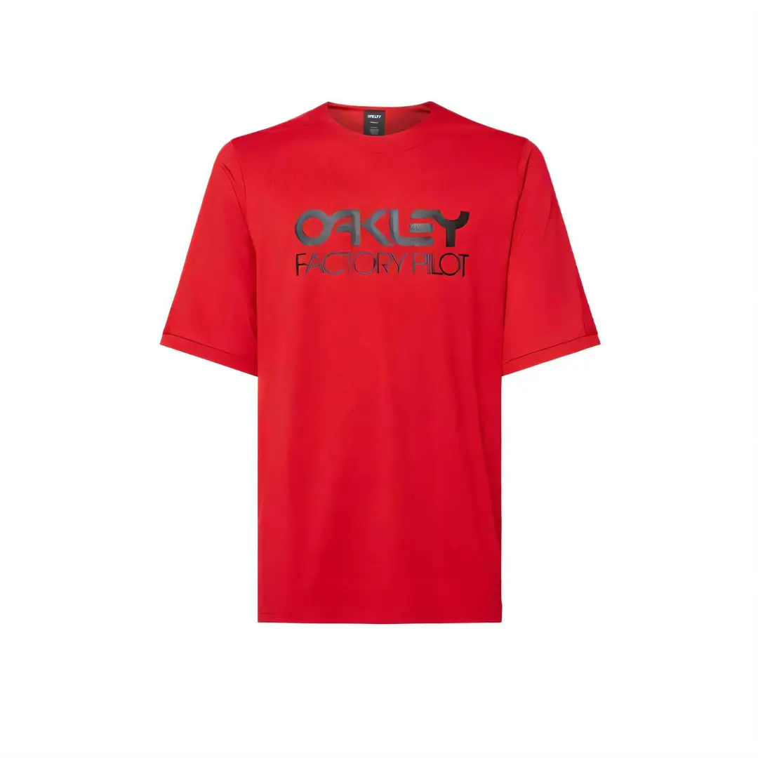 Oakley T Shirts Unisex Red 465 Crew Neck Moderate