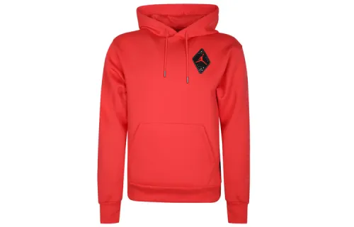 Jordan Sweatshirts Men's Orange Red Hooded Moderate Regular