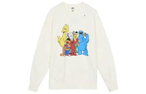UNIQLO X KAWS UNIQLO KAWS Sweatshirts Unisex White Crew Neck Moderate