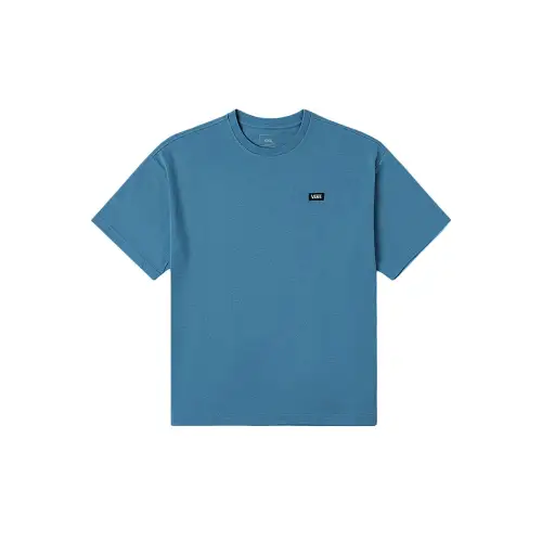 Vans T Shirts Unisex Blue Crew Neck Moderate