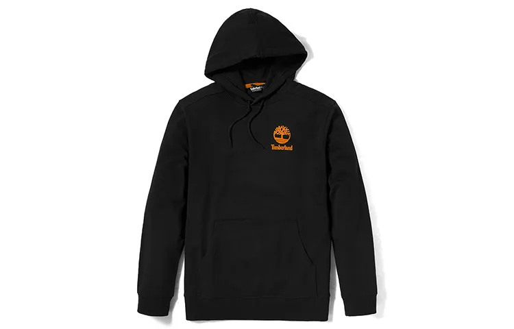 Timberland Sweatshirts Men's Black Hooded Moderate Regular