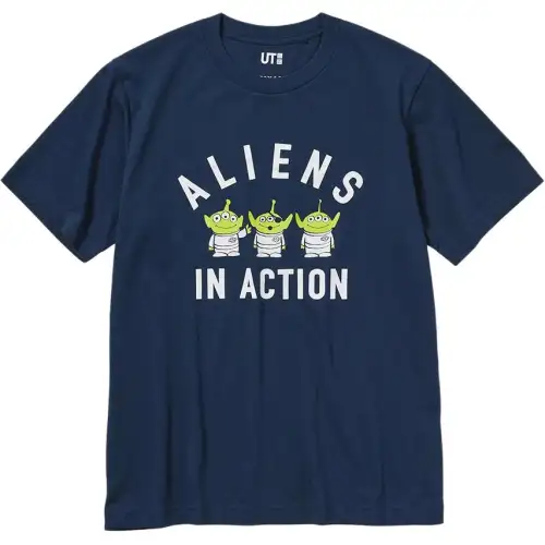 UNIQLO UT T Shirt Unisex Navy Blue