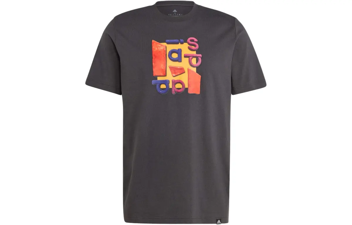 Adidas T-Shirts Men's Gray Crew Neck Moderate Straight Fit
