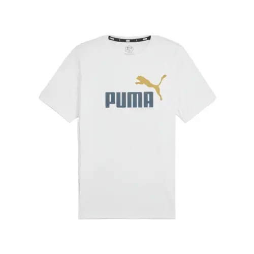 PUMA T Shirt Unisex Puma White Dark Gray