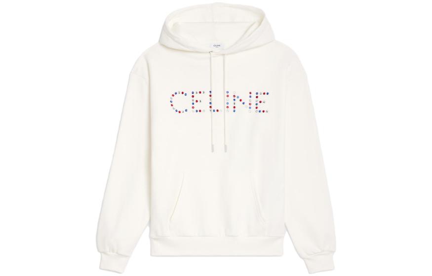 CELINE Sweatshirts Men's White Hooded Moderate Other