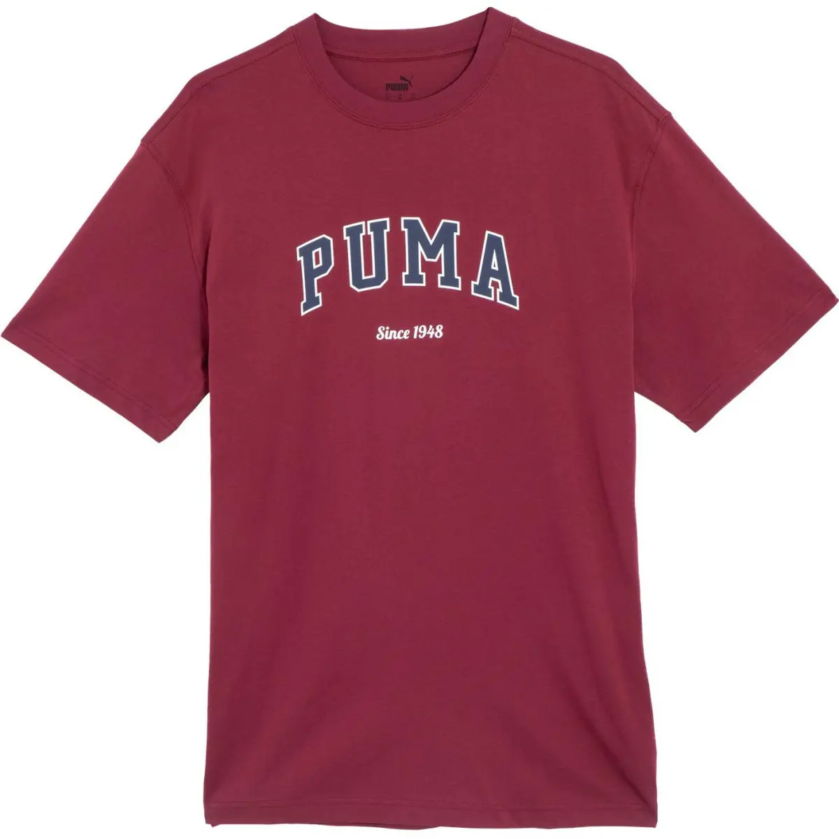 PUMA T-Shirts Unisex Red Crew Neck Moderate