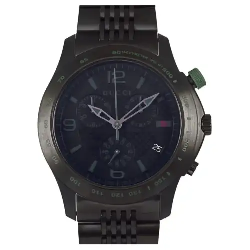 GUCCI Wrist Watches Quartz Movement 44mm Black Dial Men's Watches Water Resistant For Everyday Use