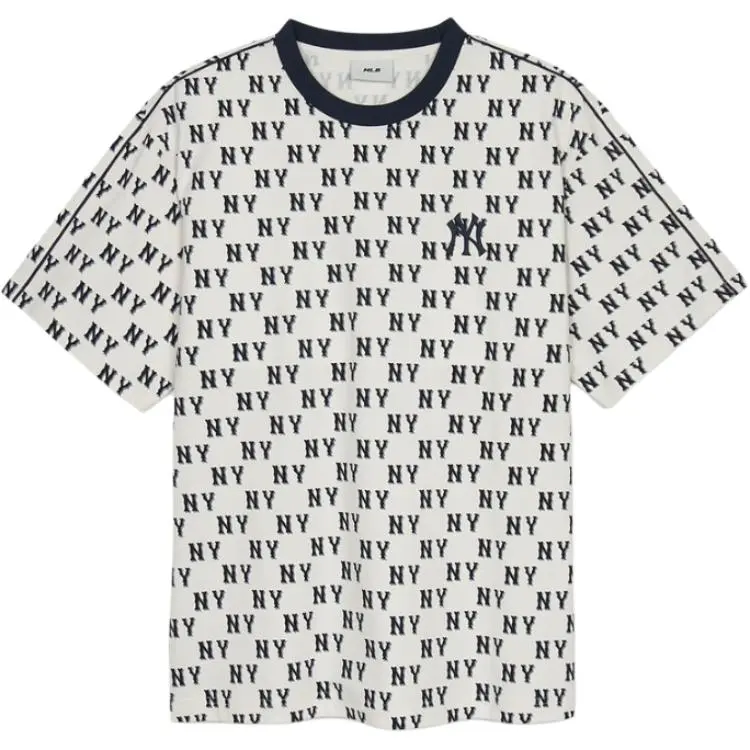MLB New York Yankees Overfit T Shirt Unisex Cream