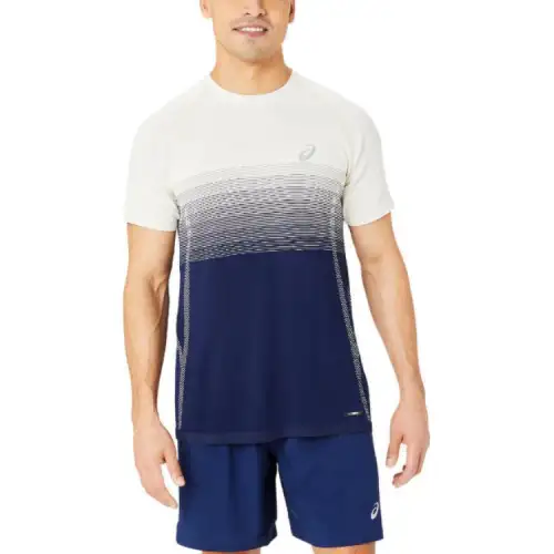 Asics SEAMLESS SS T Shirt Men's Blue
