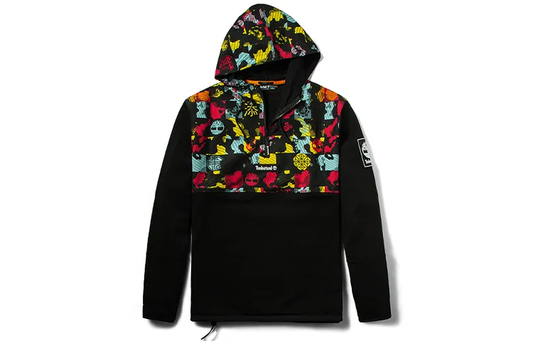 Timberland Sweatshirts Men's Black Hooded Moderate Regular