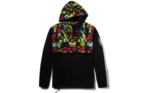 Timberland Sweatshirts Men's Black Hooded Moderate Regular