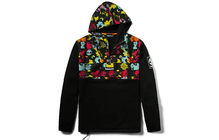 Timberland Sweatshirts Men's Black Hooded Moderate Regular