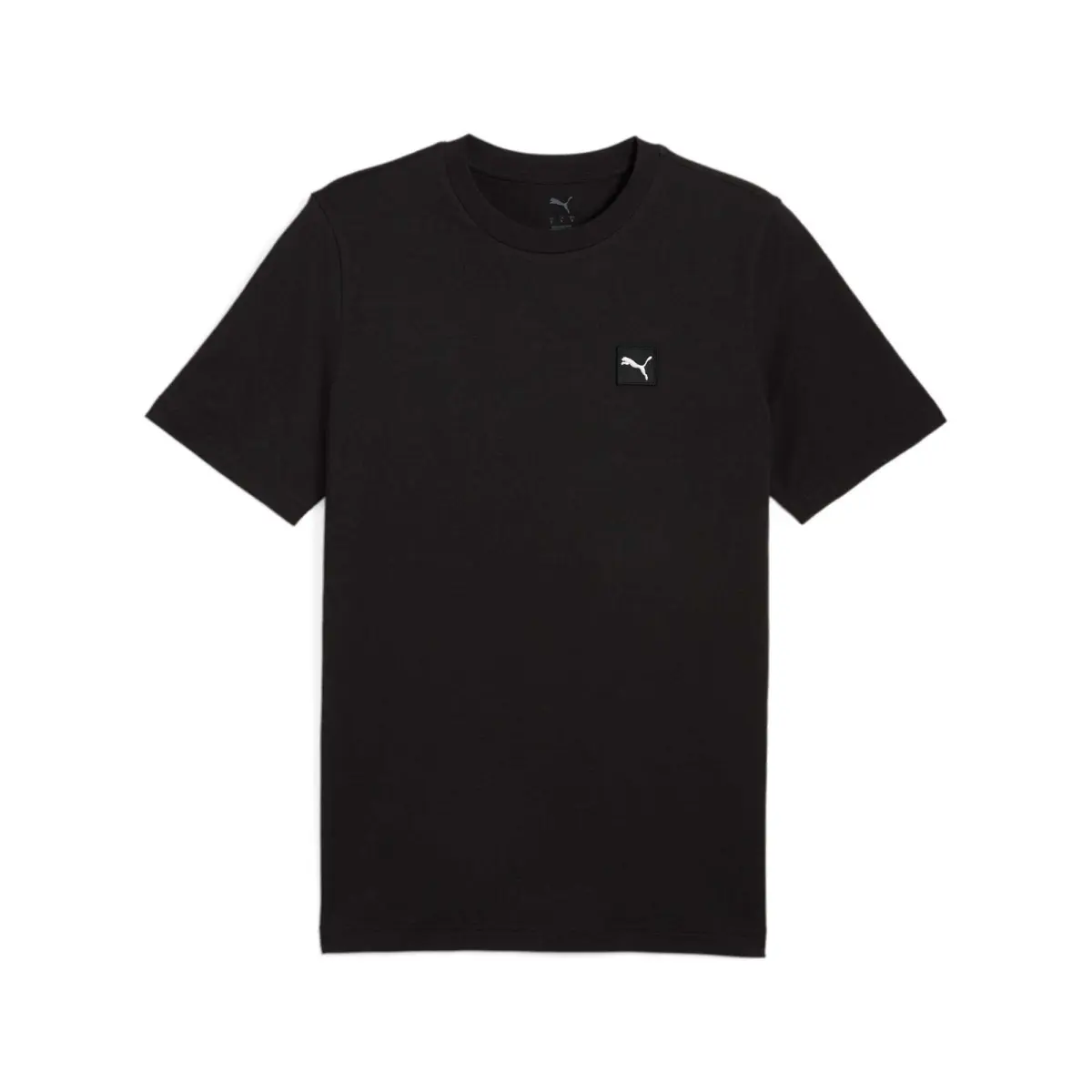PUMA T-Shirts Men's Black-01 Crew Neck Moderate