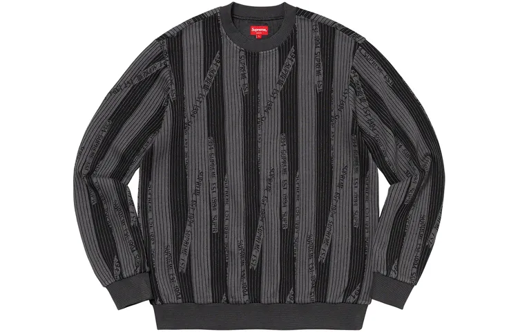 Supreme Textured Stripe Crewneck