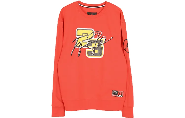 Jordan Sport Sweatshirts Men's Pepper Red Crew Neck Moderate Regular