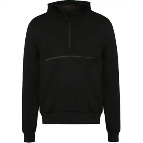 PRADA Sweatshirts Men's Black Hooded Moderate Regular