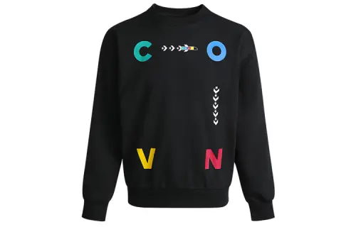 Converse Sweatshirts Unisex Black Crew Neck Moderate Regular