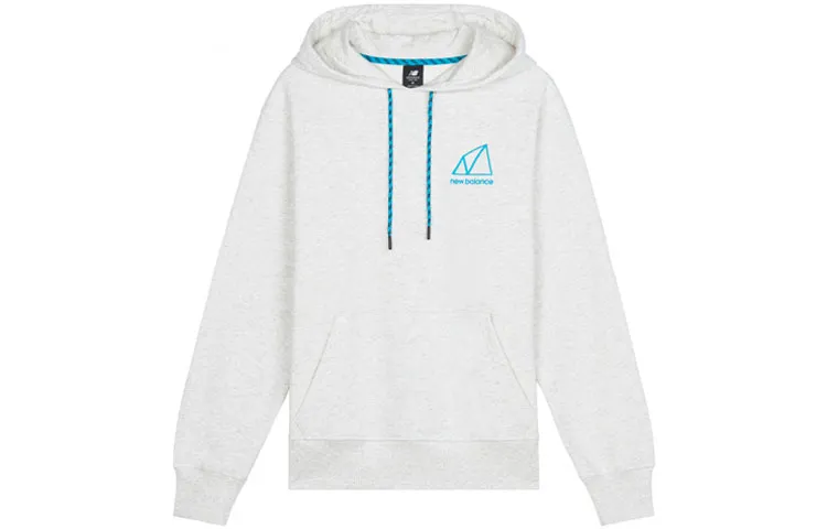 New Balance Sweatshirts Men's Light Gray Hooded Moderate Regular