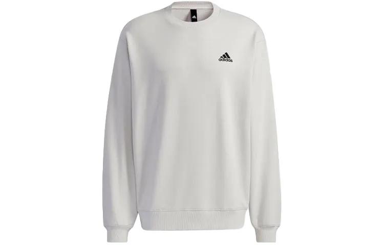 Adidas Sweatshirts Men's Light Gray Crew Neck Moderate Regular